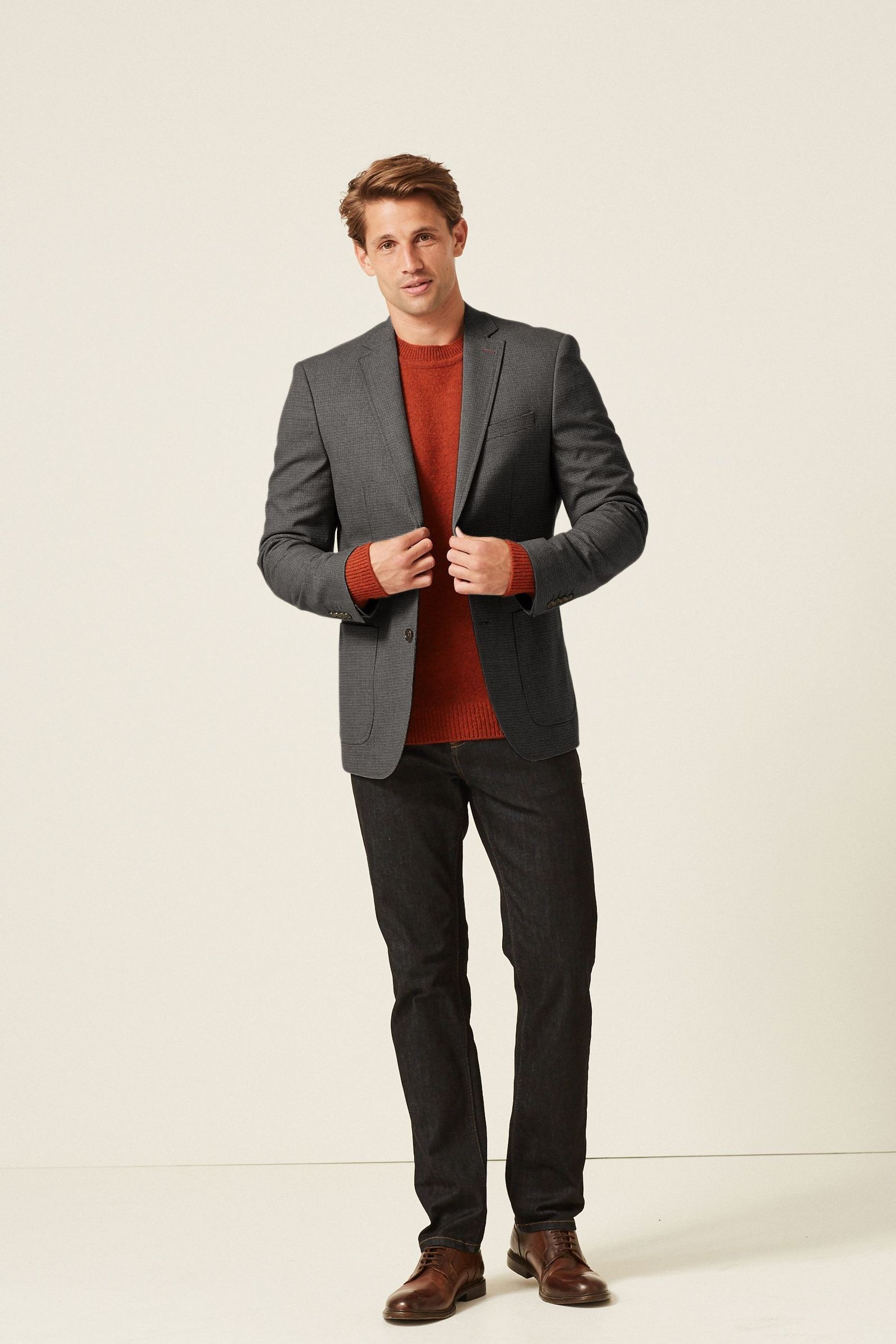 Charcoal casual blazer 2025