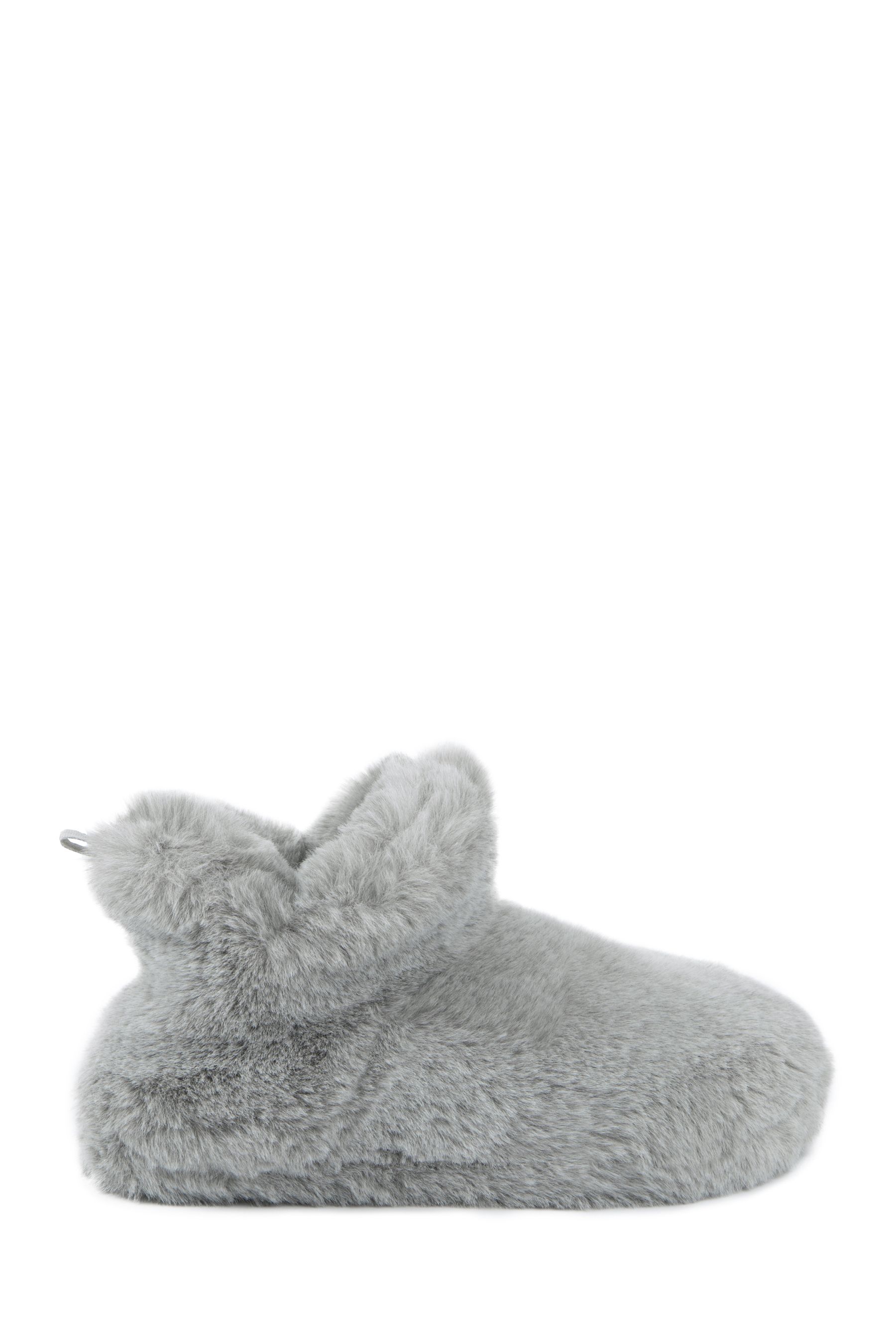 Buy Totes Grey Ladies Faux Fur Boot Slippers from Next Luxembourg