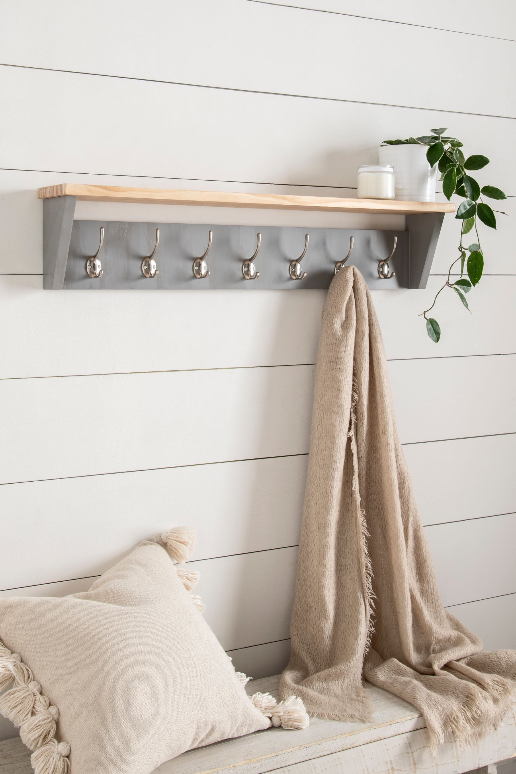 Buy Grey Malvern Coat Hooks from the Next UK online shop