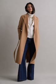 Reiss Camel Emile Wool Belted Blindseam Coat - Image 1 of 6