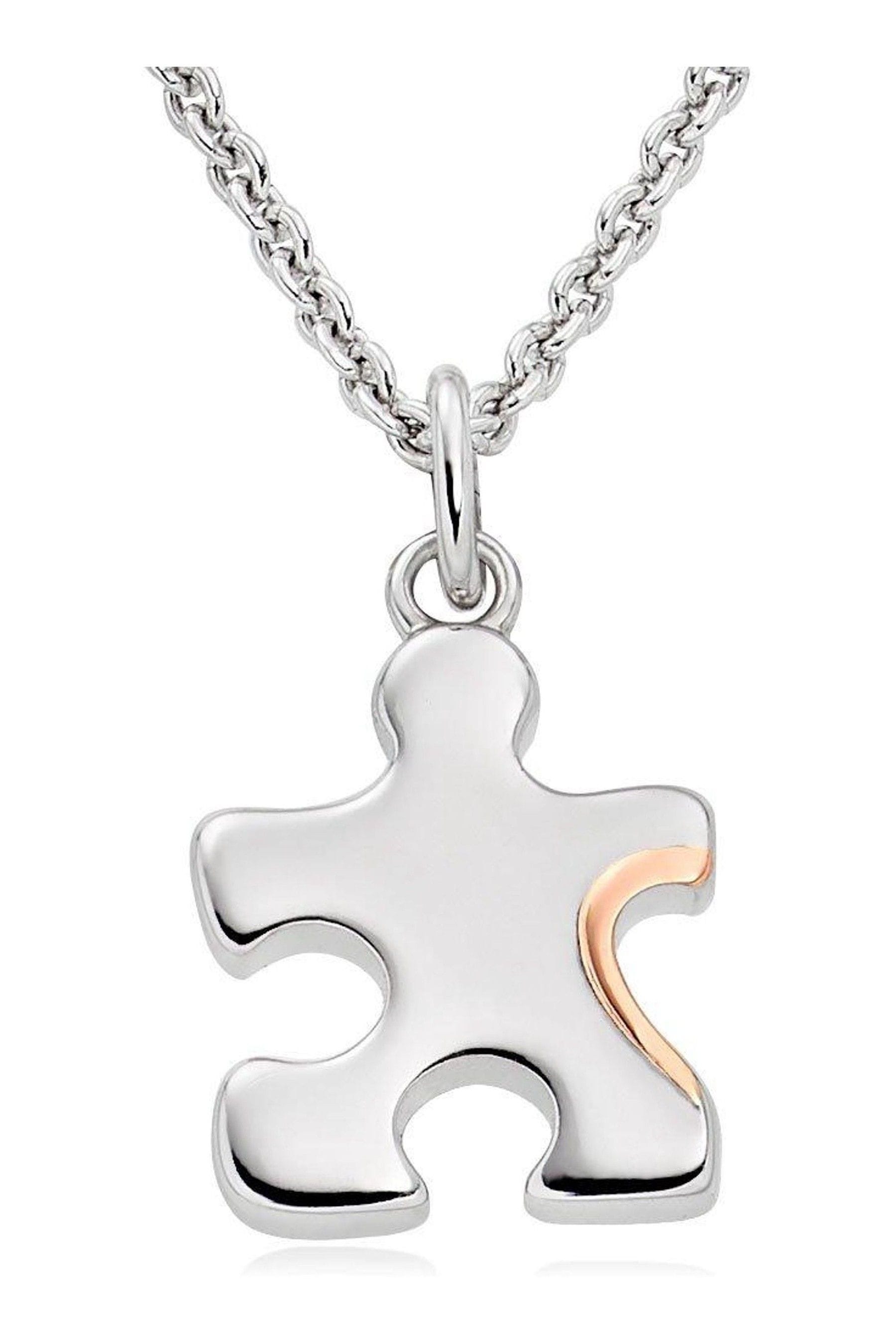 Beaverbrooks Sterling Silver Ladies Childrens Jigsaw Necklace Set