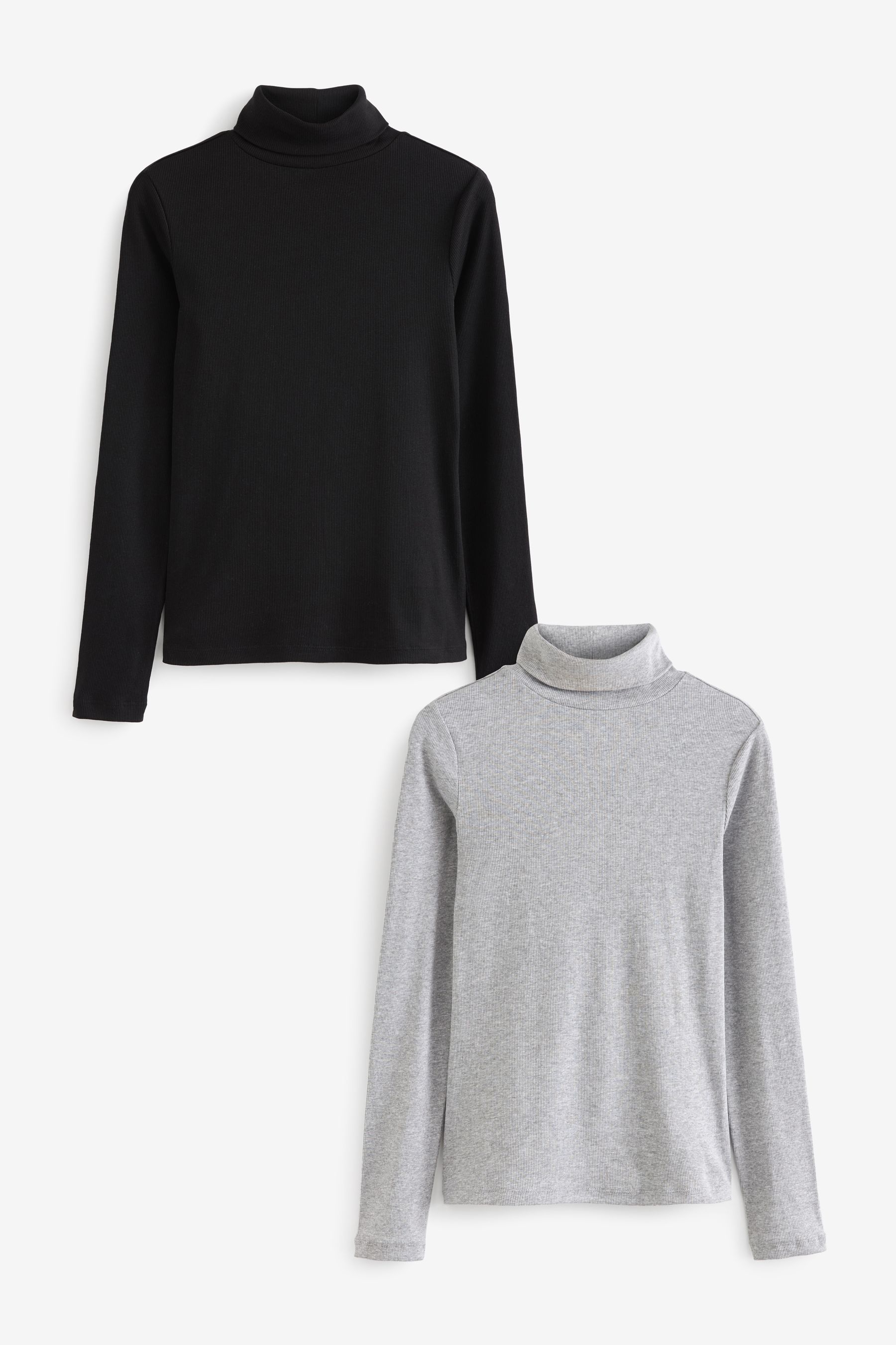 roll neck cotton tops