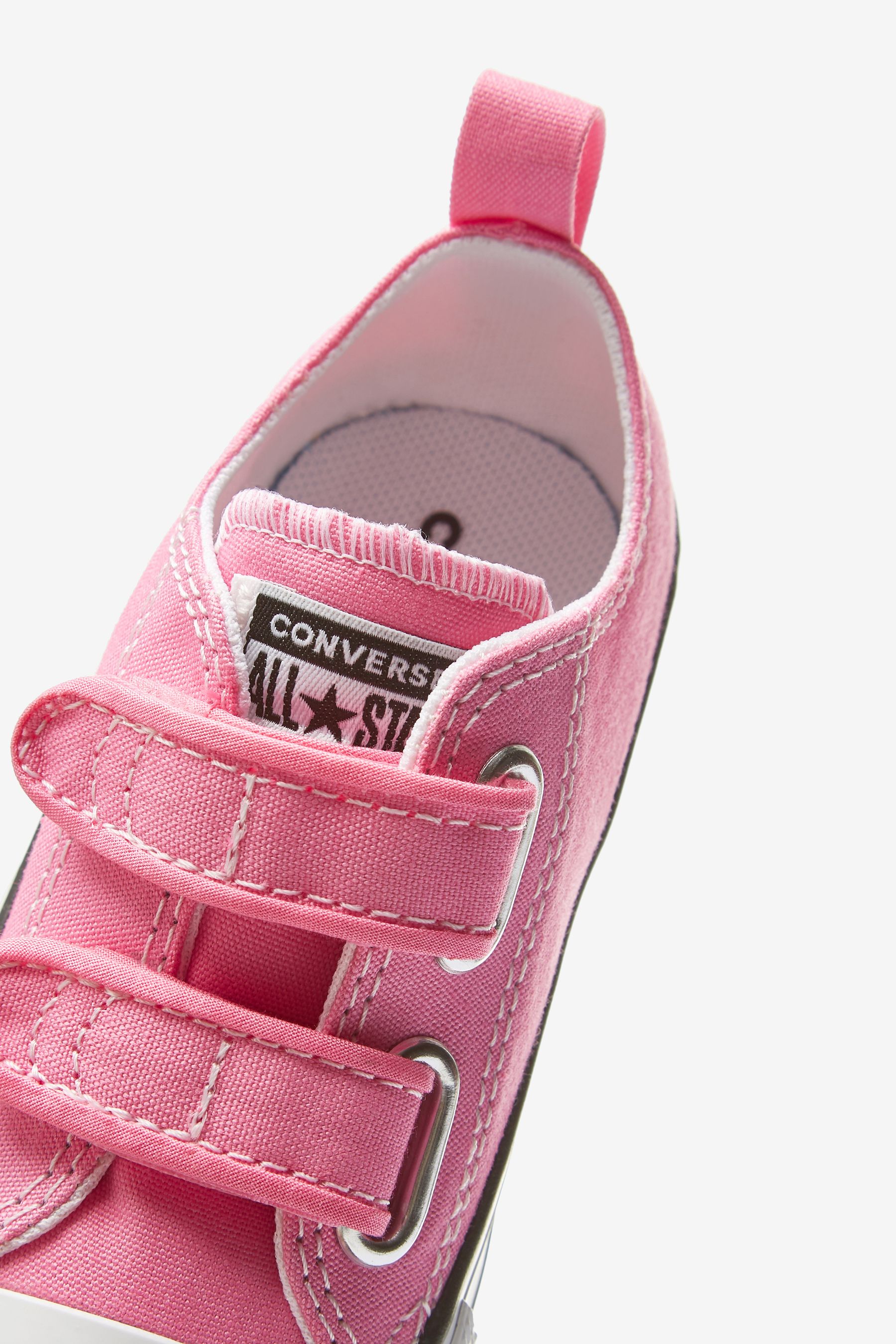Pink velcro converse online