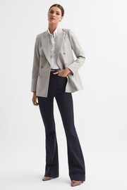 Reiss Neutral Astrid Petite Double Breasted Wool Blend Blazer - Image 5 of 6