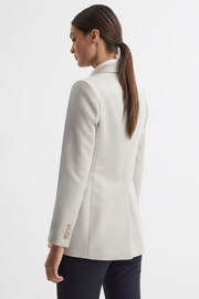 Reiss Neutral Astrid Petite Double Breasted Wool Blend Blazer - Image 6 of 6