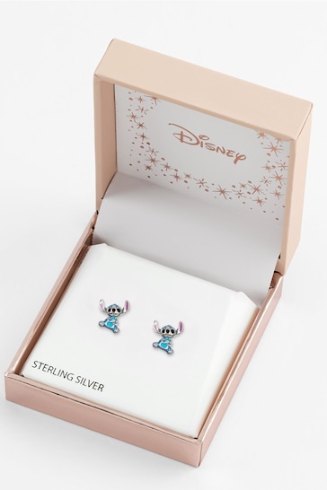 Peers Hardy Silver Tone Disney Lilo And Stitch Sterling Enamel Stitch Stud Earrings