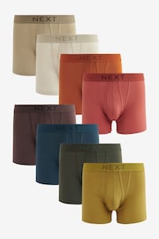 Green/Neutral/Blue 8 pack A-Front Boxers - Image 1 of 11