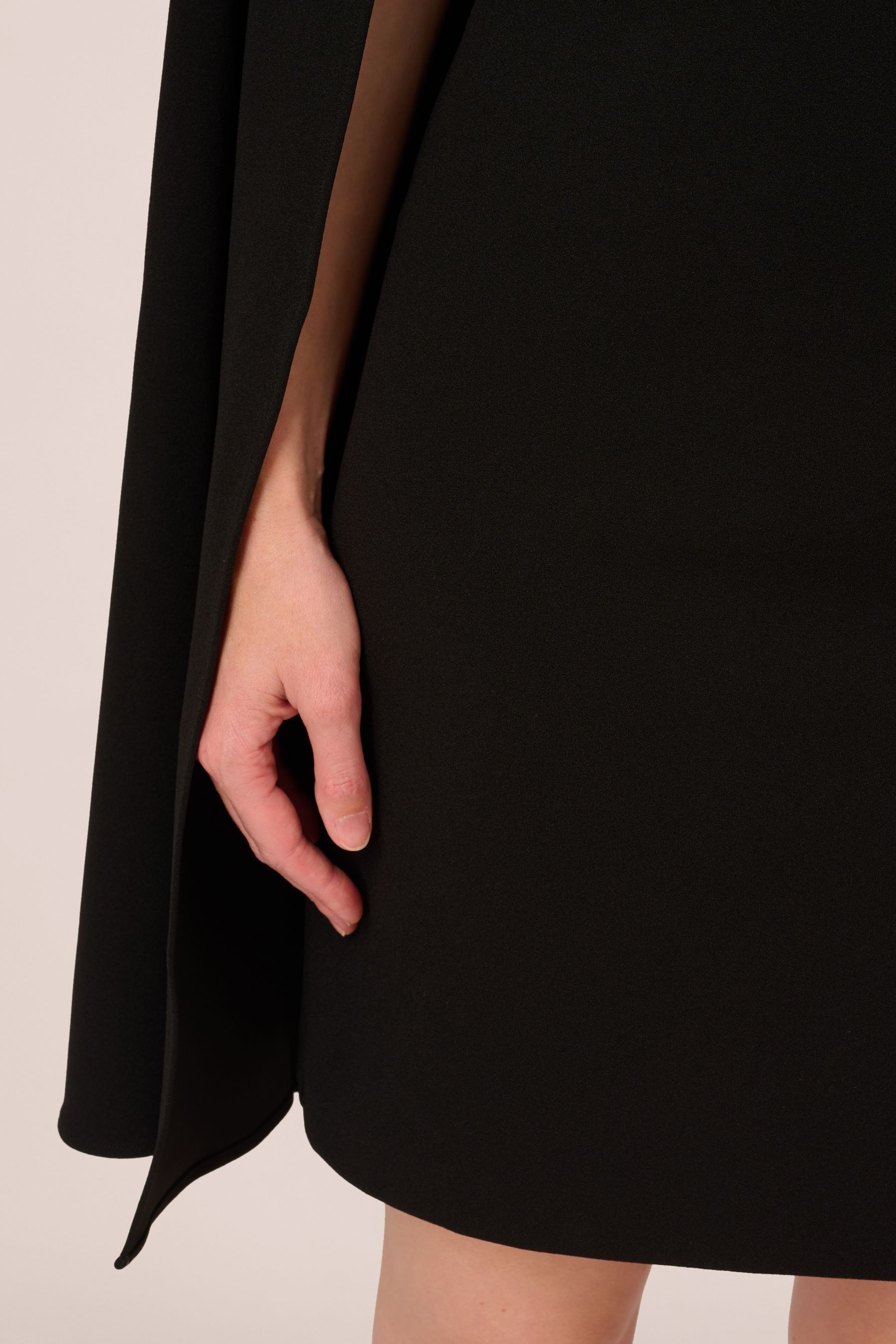 Buy Adrianna Papell Off Shoulder Cape Black Dress from Next Luxembourg