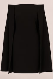 Adrianna Papell Off Shoulder Cape Black Dress - Image 6 of 7