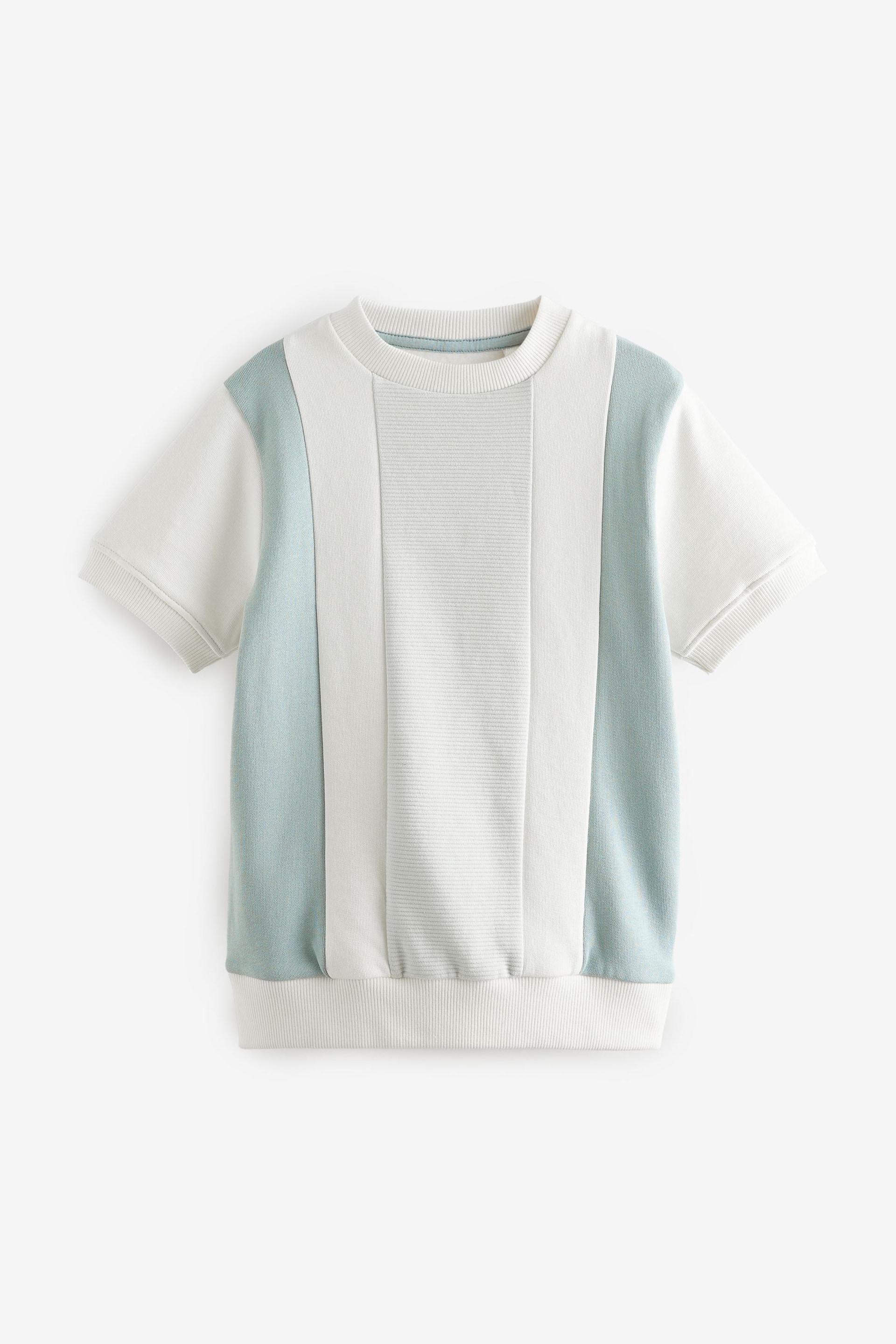 Green Vertical Textured Colourblock Top (3-16yrs) - Image 1 of 3