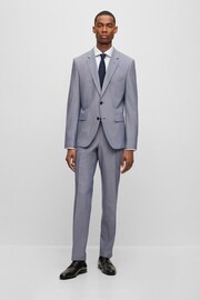 BOSS Blue Micro Patterned Stretch Regular Fit Jacket - Image 2 of 6