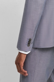 BOSS Blue Micro Patterned Stretch Regular Fit Jacket - Image 5 of 6