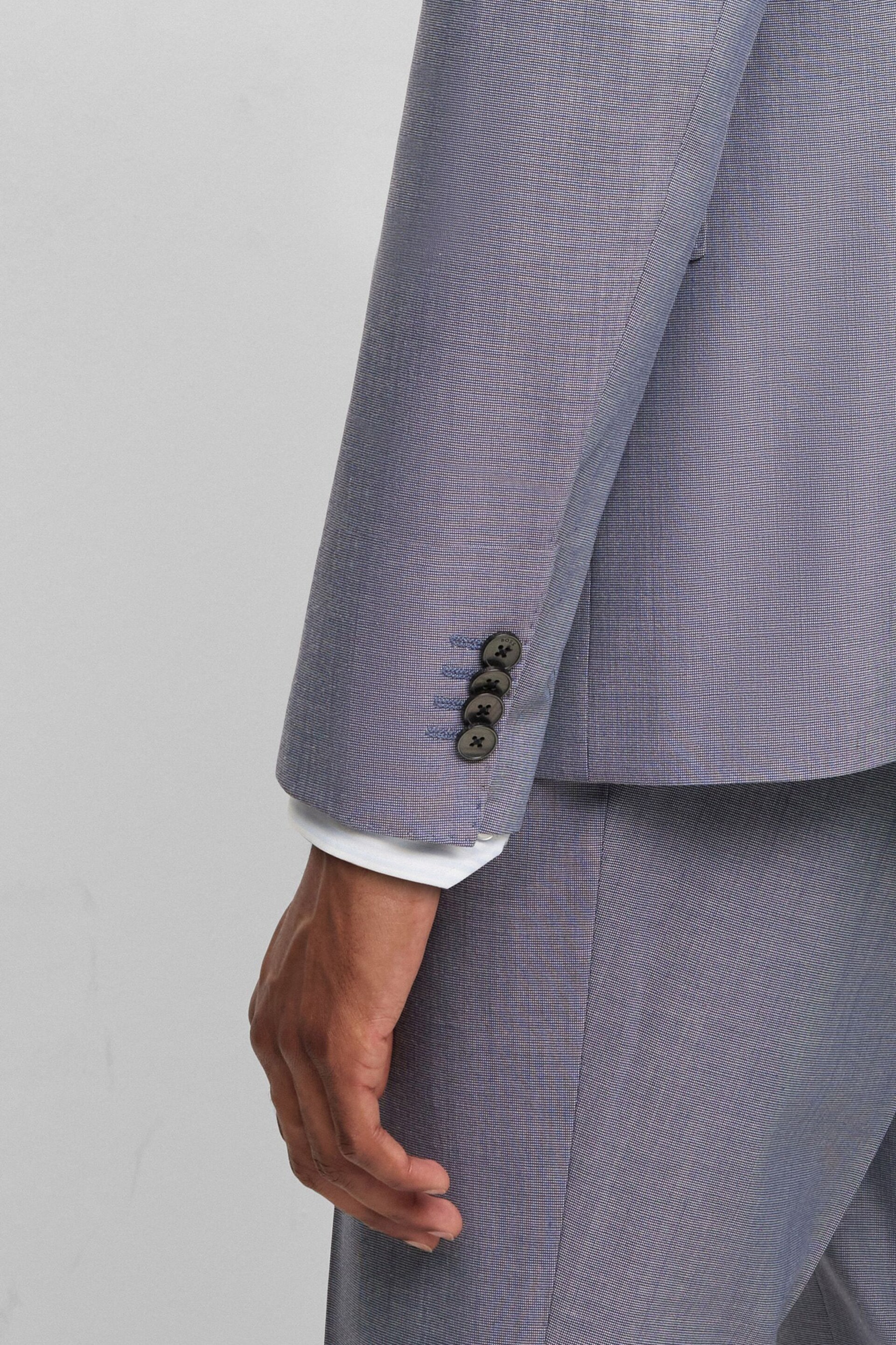 BOSS Blue Micro Patterned Stretch Regular Fit Jacket - Image 5 of 6