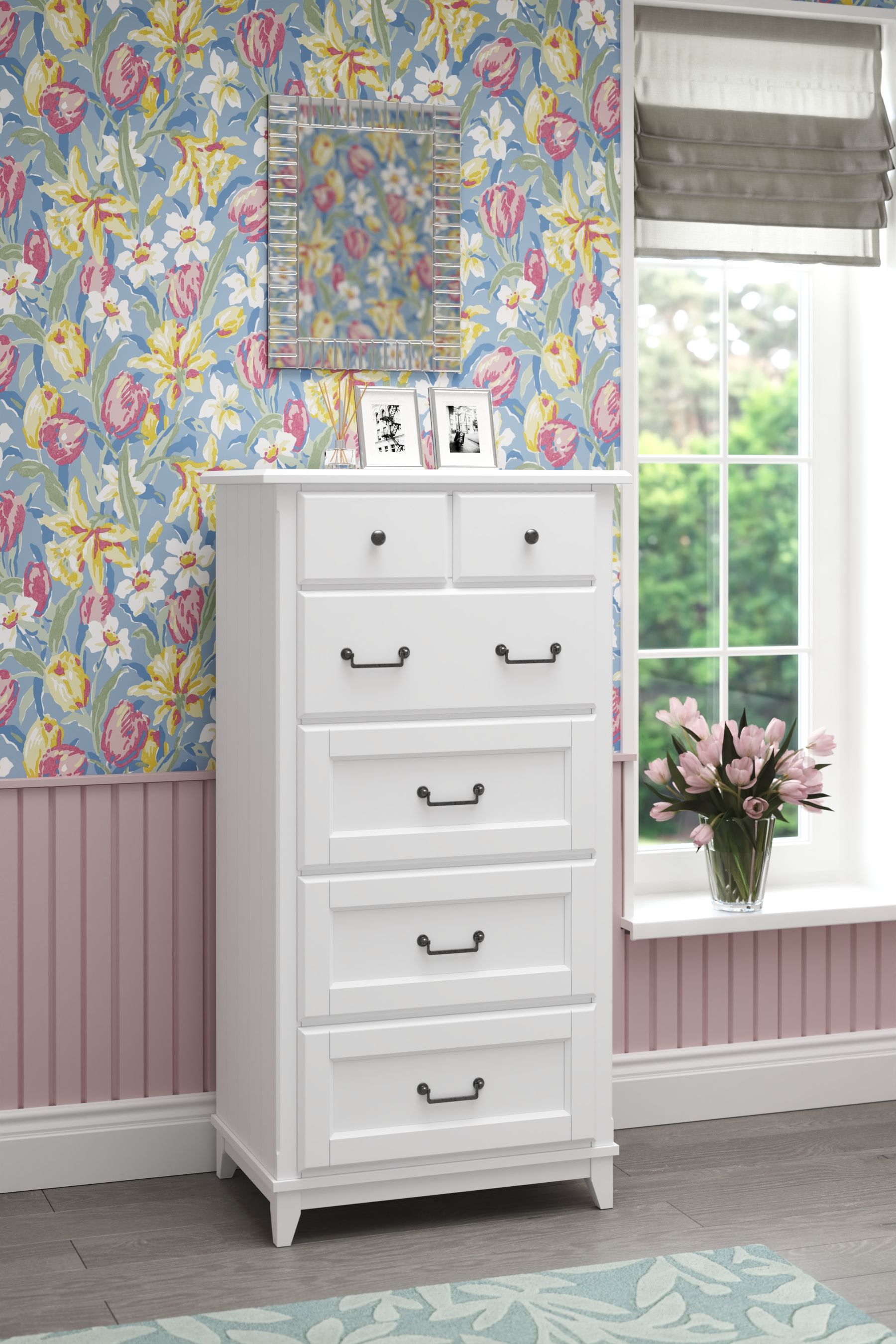 Ashley white chest online of drawers