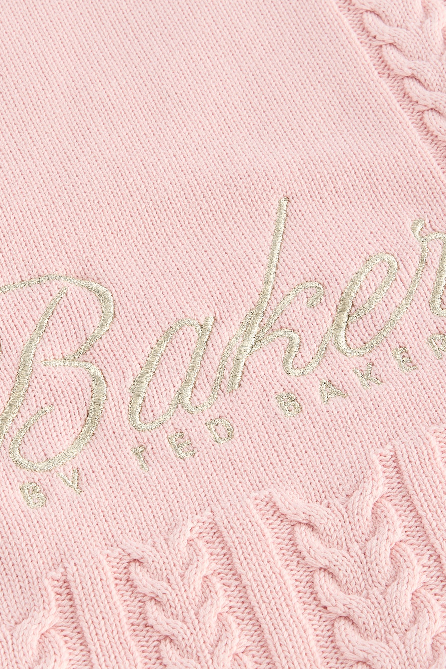 Baker by Ted Baker Baby Girls Pink Cable Knit Fleece Blanket from Next Latvia