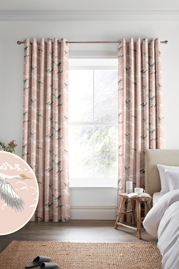 Laura Ashley Blush Pink Animalia Made to Measure Curtains