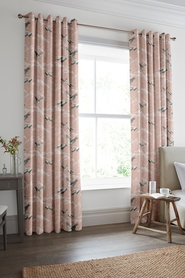 Laura Ashley Blush Pink Animalia Made to Measure Curtains