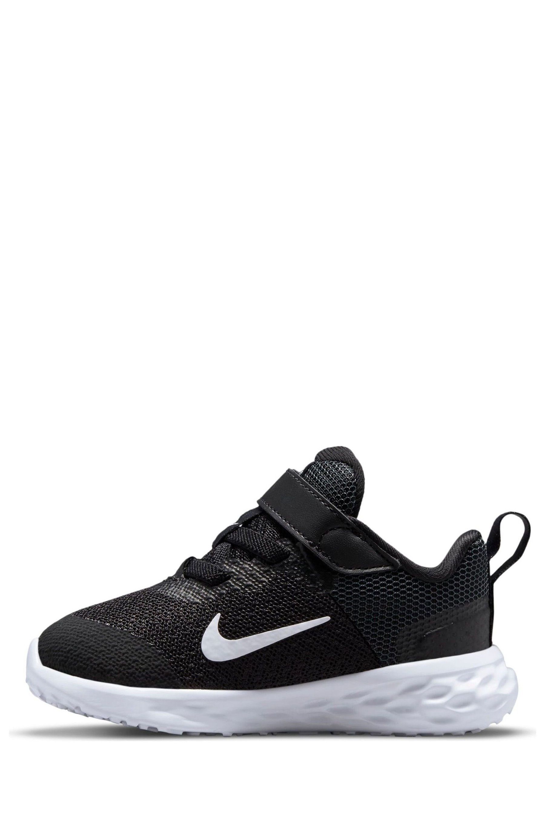 Buy Nike Black White Revolution 6 Infant Trainers from the Next UK