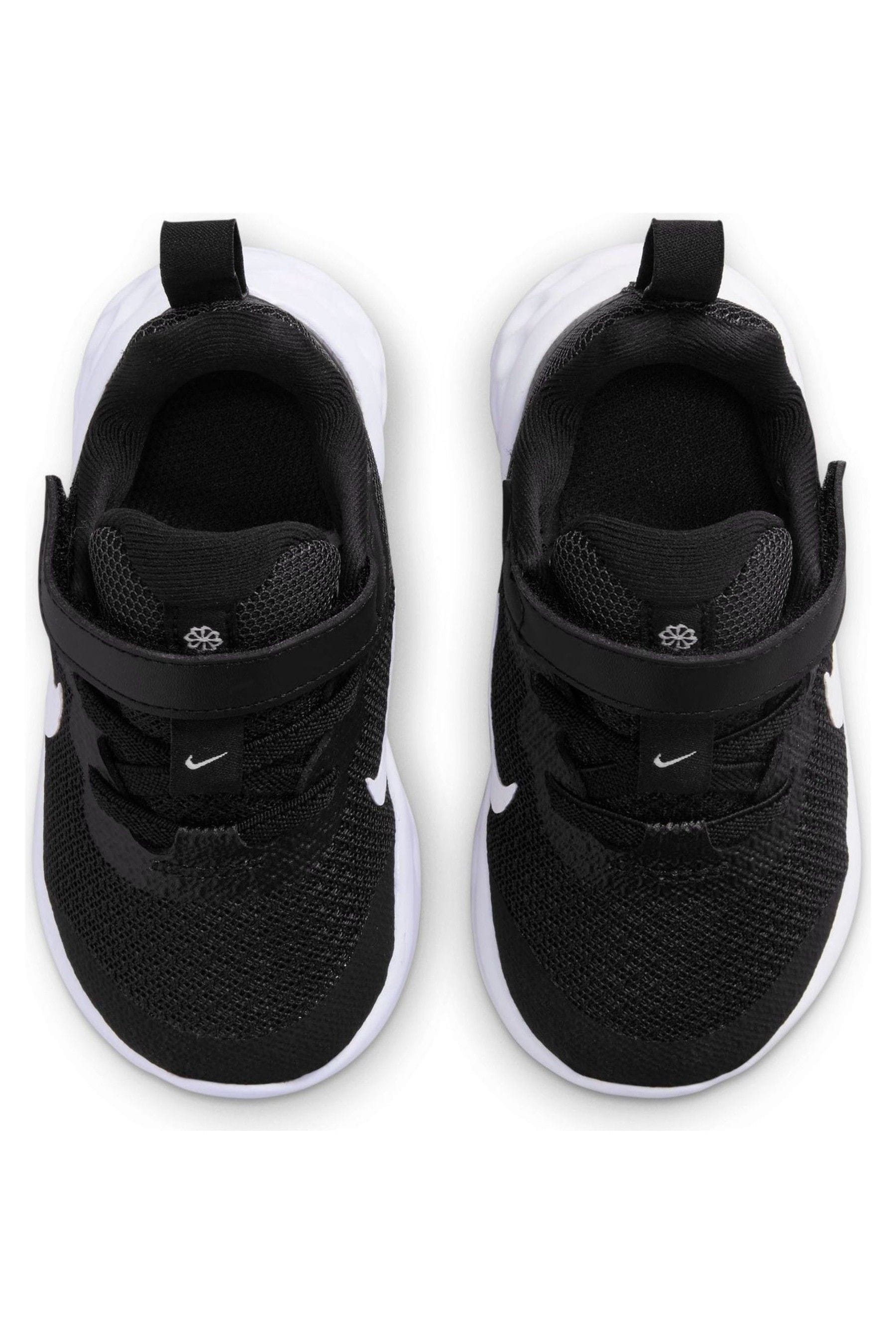 Buy Nike Black White Revolution 6 Infant Trainers from the Next UK