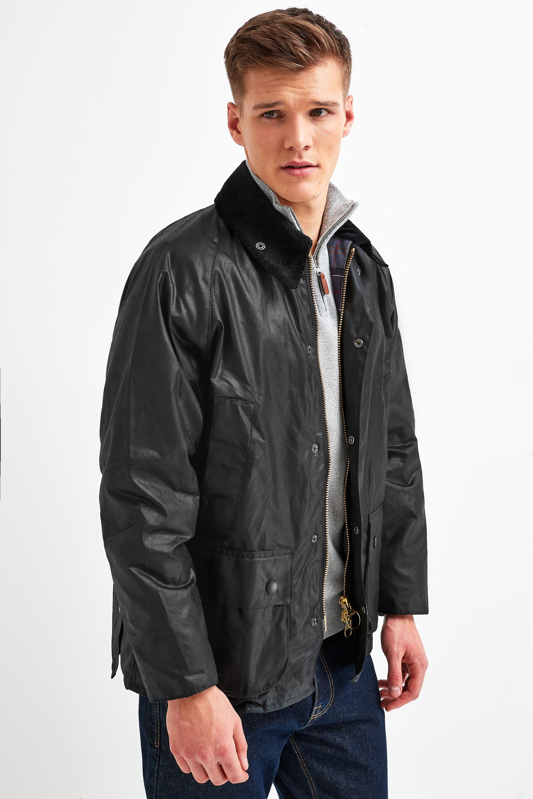 Barbour Black Classic Bedale Waxed Jacket
