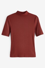Brown Half Sleeve High Neck T-Shirt - Image 6 of 7
