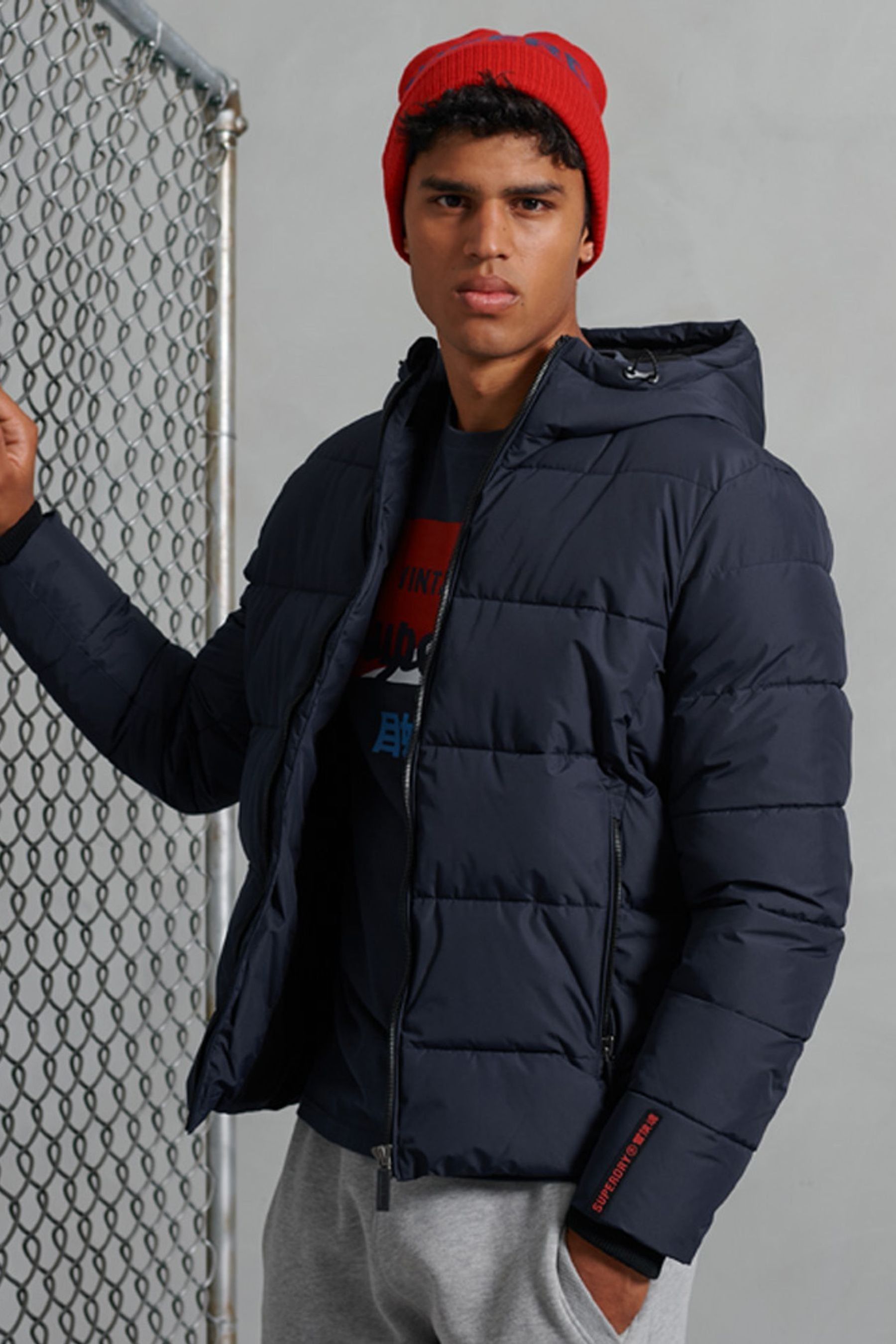 Superdry navy shop padded jacket