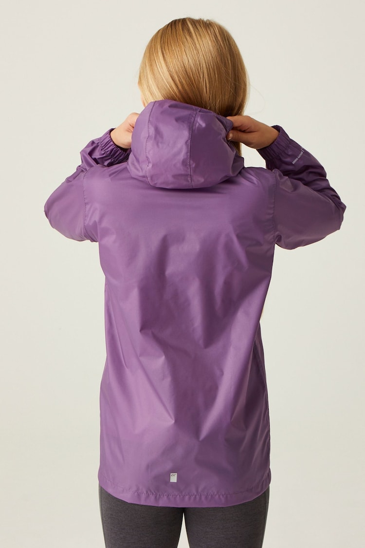 Regatta Purple Kids Waterproof Pack It Jacket III - Image 2 of 6