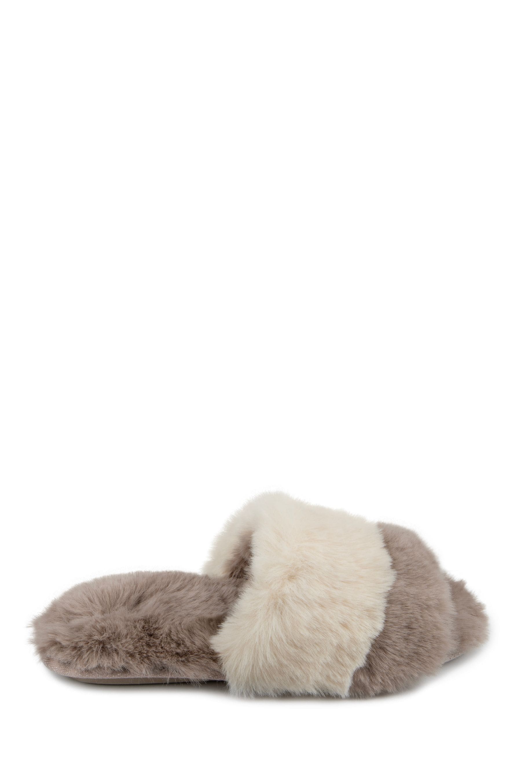Slide on slippers with fur store