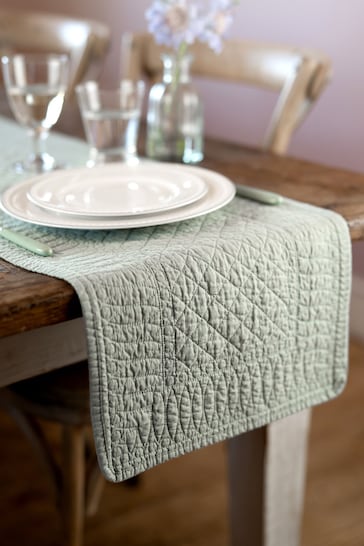 Mary Berry Green Signature Cotton Table Runner