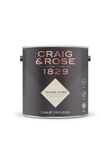 Craig & Rose Cream Chalky Emulsion Tintern Stone 2.5Lt Paint