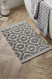 Grey Tile Geo Bath Mat - Image 1 of 5