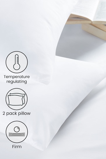 Firm Temperature Regulating Set of 2 Pillows