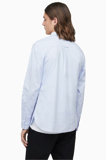 AllSaints Light Blue Hawthorne Long Sleeved Shirt