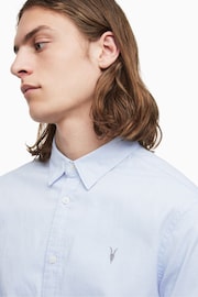 AllSaints Light Blue Hawthorne Long Sleeved Shirt - Image 4 of 5