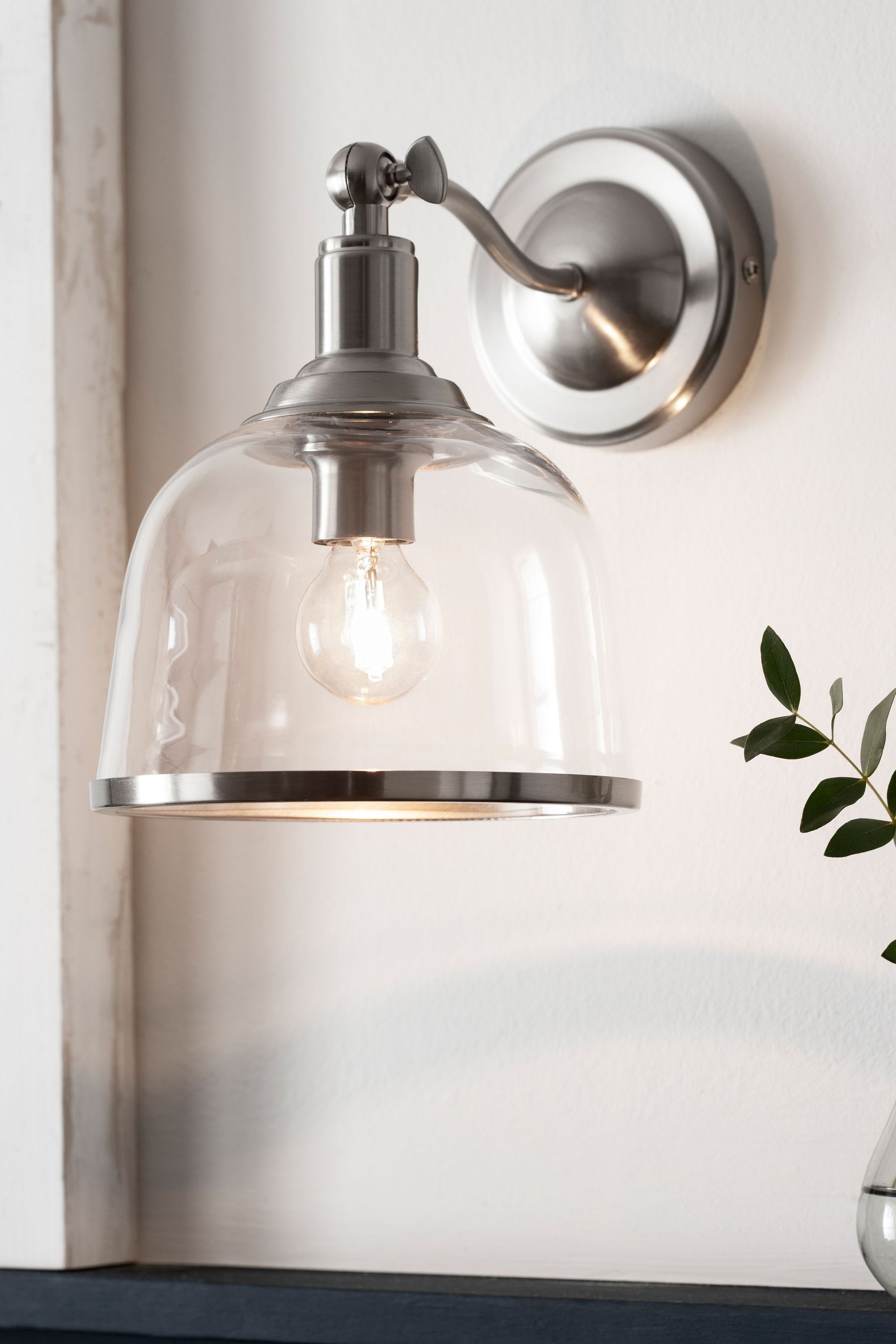 Brushed nickel wall lights deals