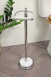 Showerdrape White Opera Freestanding Toilet Roll Holder - Image 1 of 2