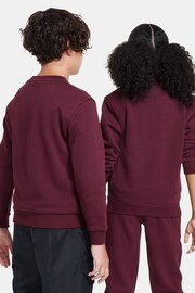 Nike Red Club Fleece Sweatshirt - Image 2 of 3