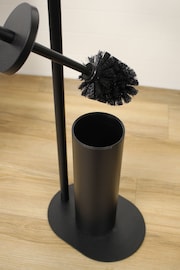 Showerdrape Black Aspen Freestanding Toilet Roll Holder and Brush Holder - Image 3 of 4