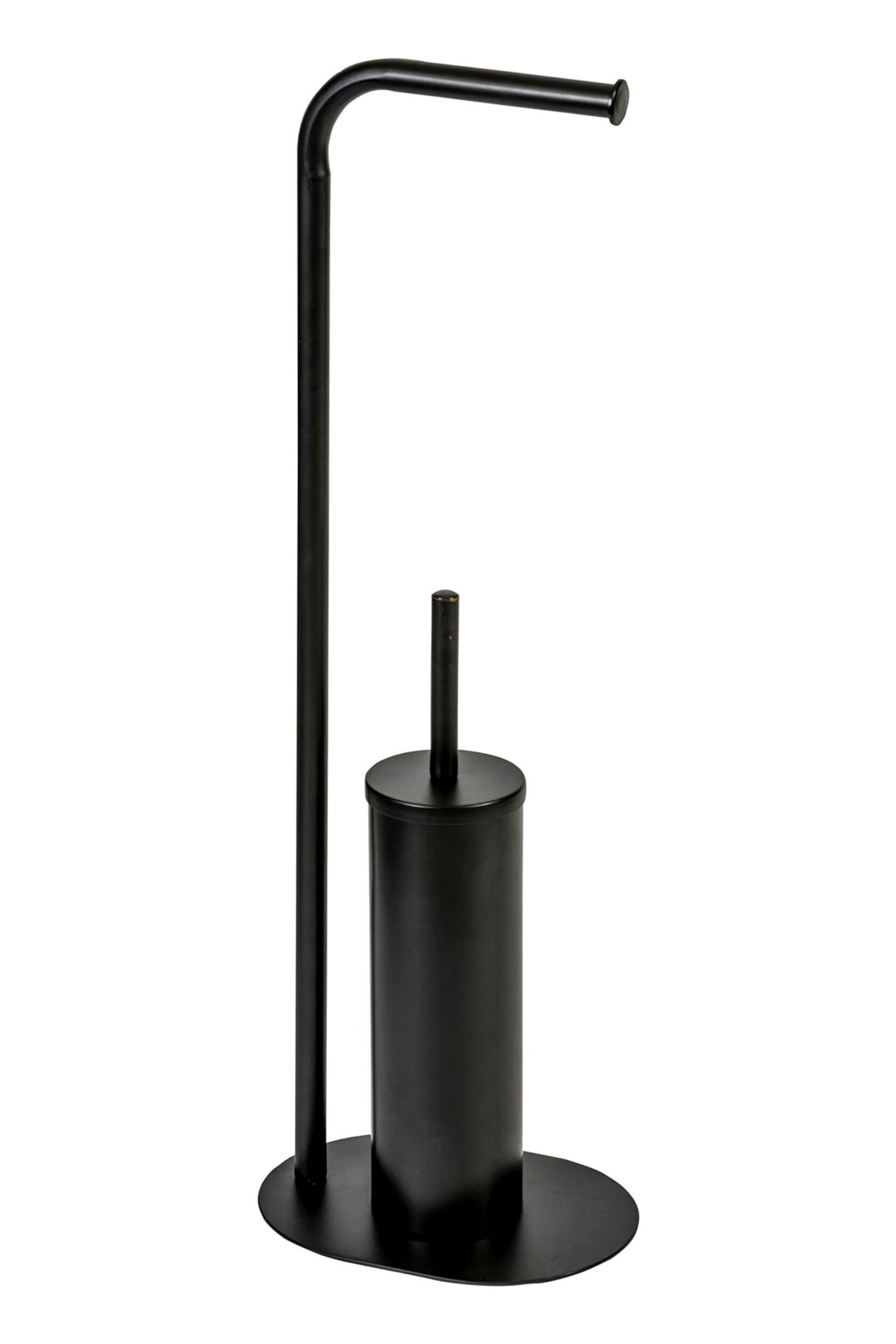 Showerdrape Black Aspen Freestanding Toilet Roll Holder and Brush Holder - Image 4 of 4