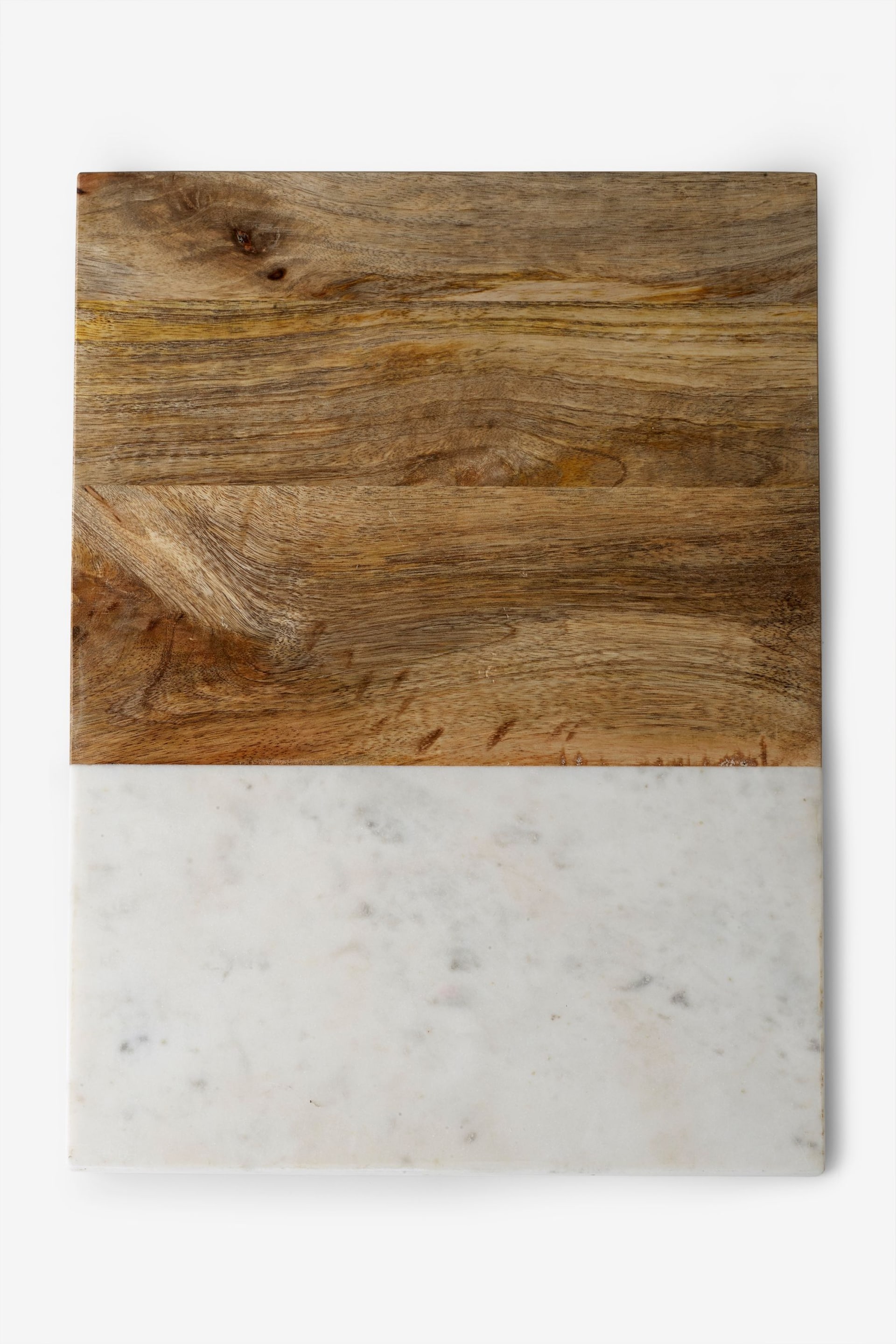 White Marble & Wood Serve Board - Image 4 of 4