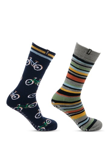 Totes Natural Mens Toasties Original Slipper Socks Pack Of 2