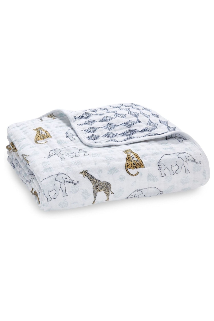 aden + anais White aden + anais Kids Dream Blanket Jungle 100% Cotton Muslin - Image 2 of 2