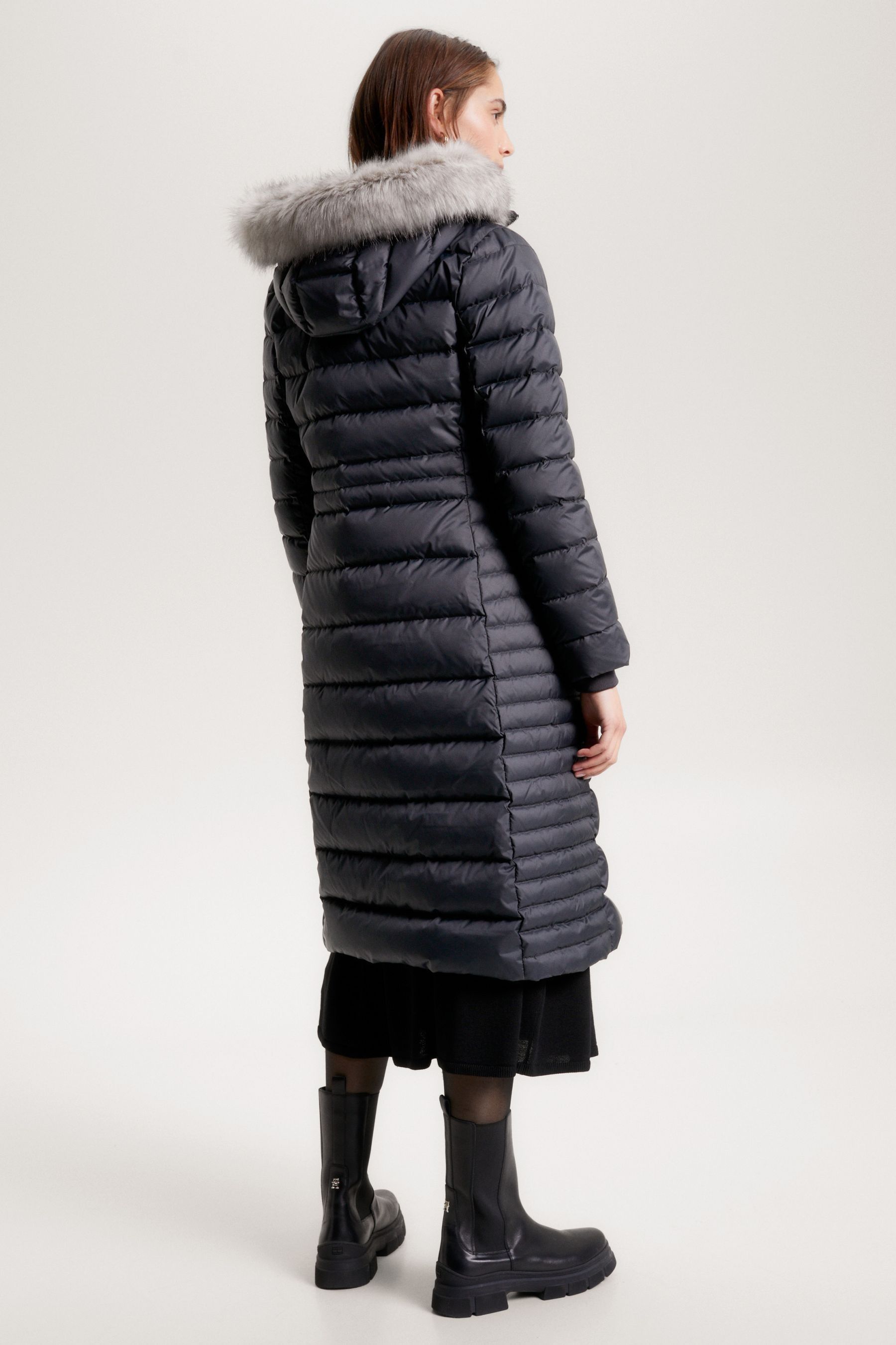 Buy Tommy Hilfiger Tyra Down Maxi Black Coat from the Next UK
