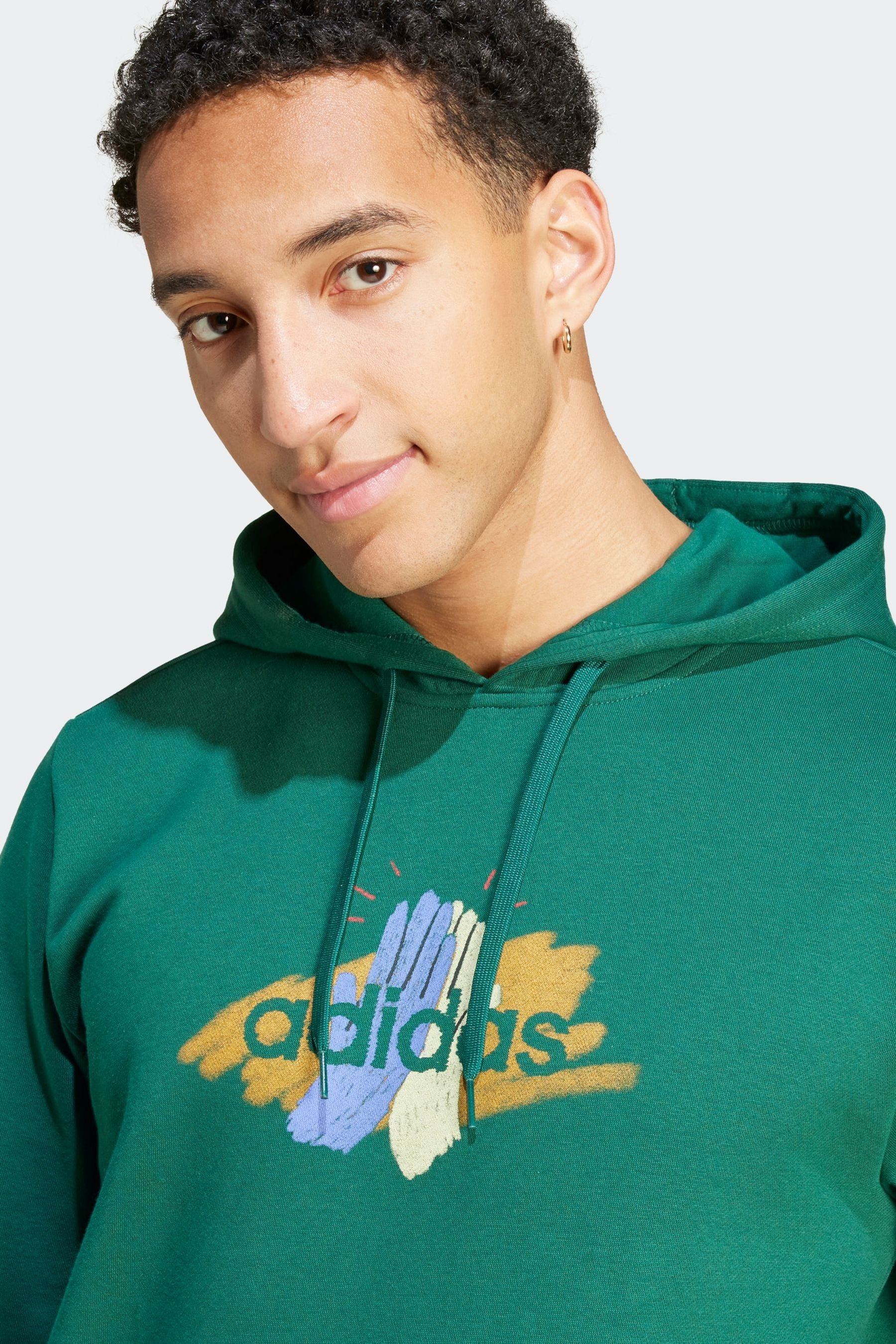 Adidas green velour hoodie online