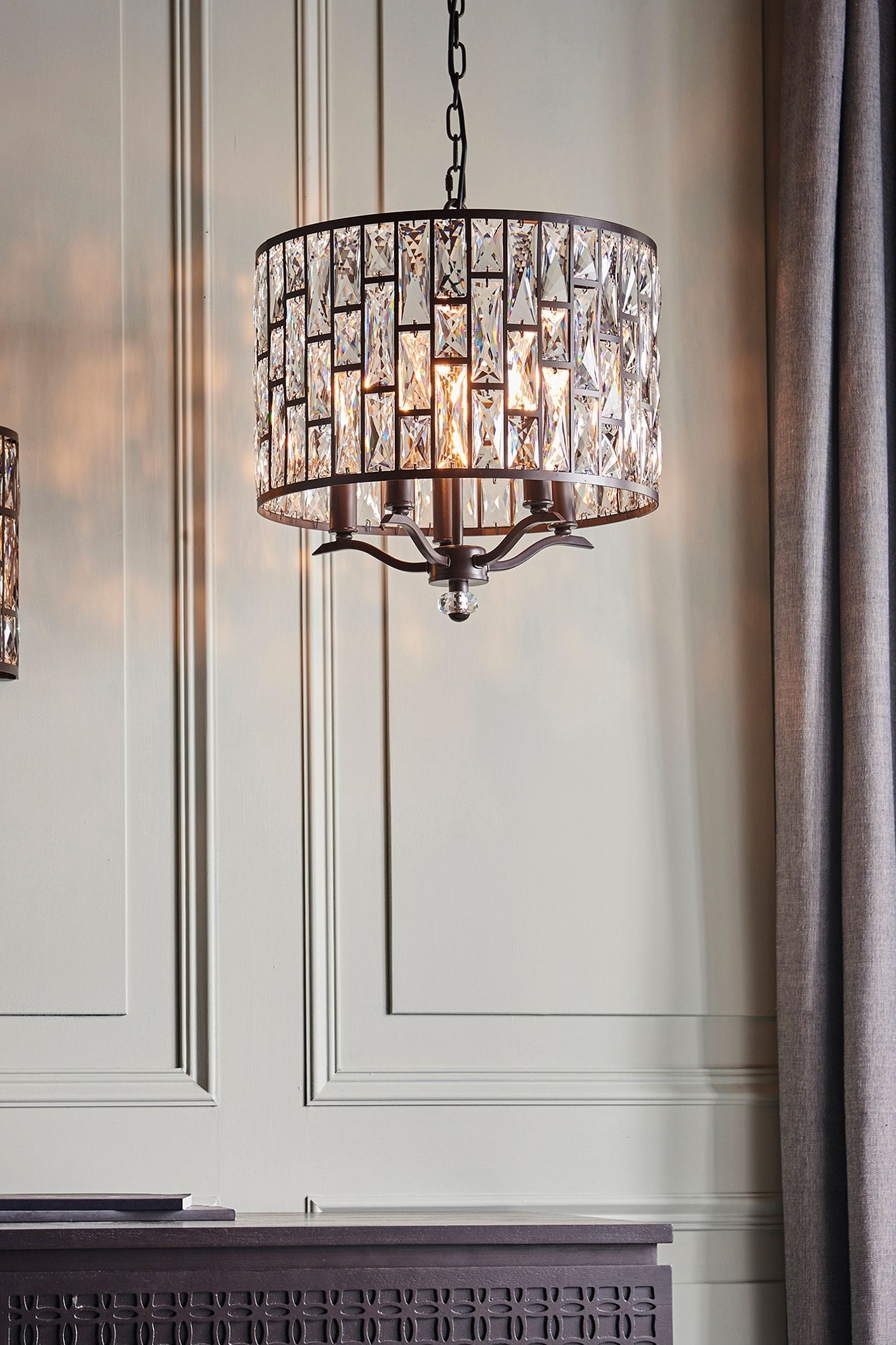 Gallery Home Black Bella 5 Ceiling Light Pendant