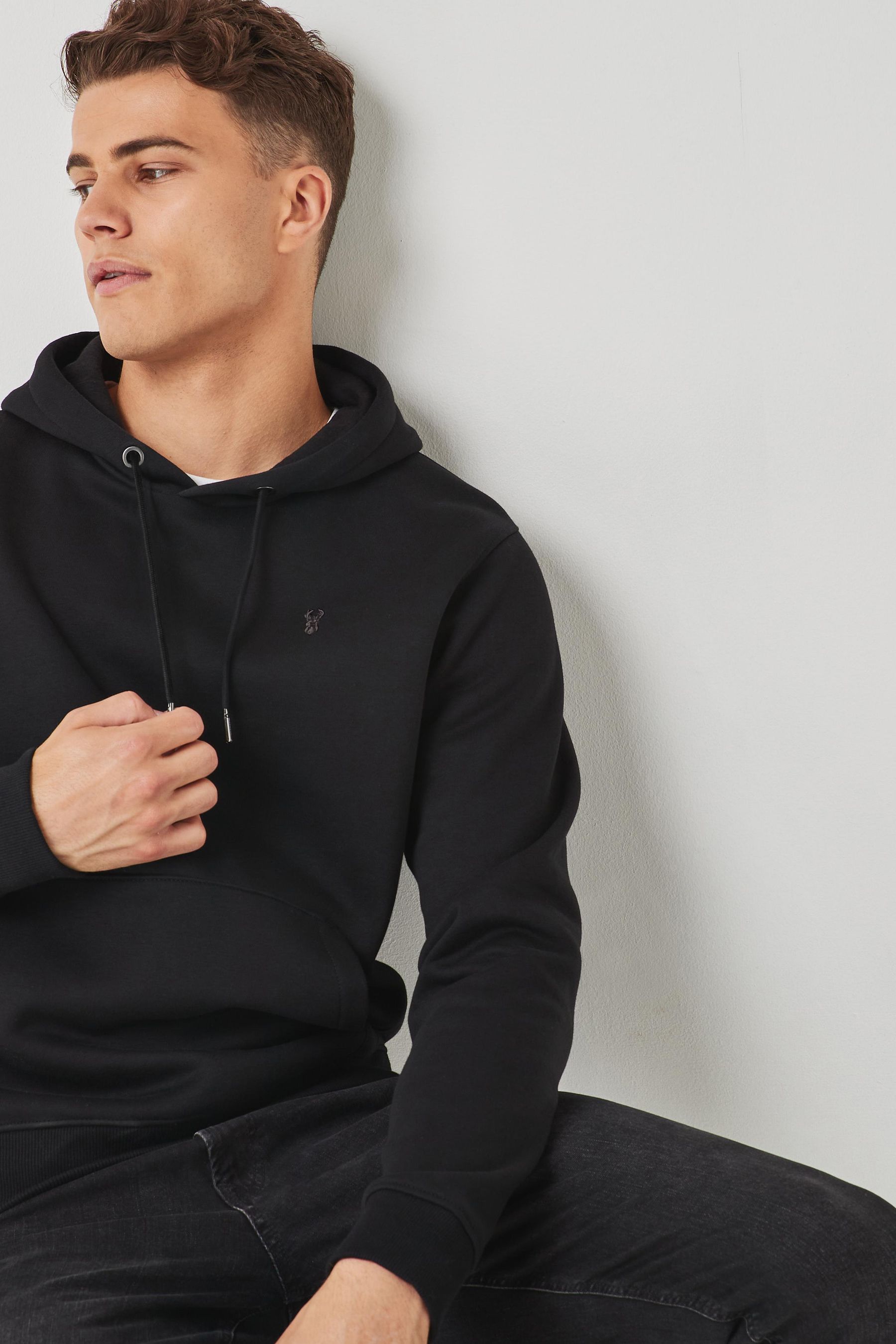 Buy Black Jersey Hoodie from the Next UK online shop