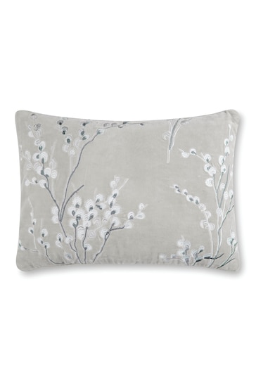Laura Ashley Steel Grey Rectangle Pussy Willow Cushion