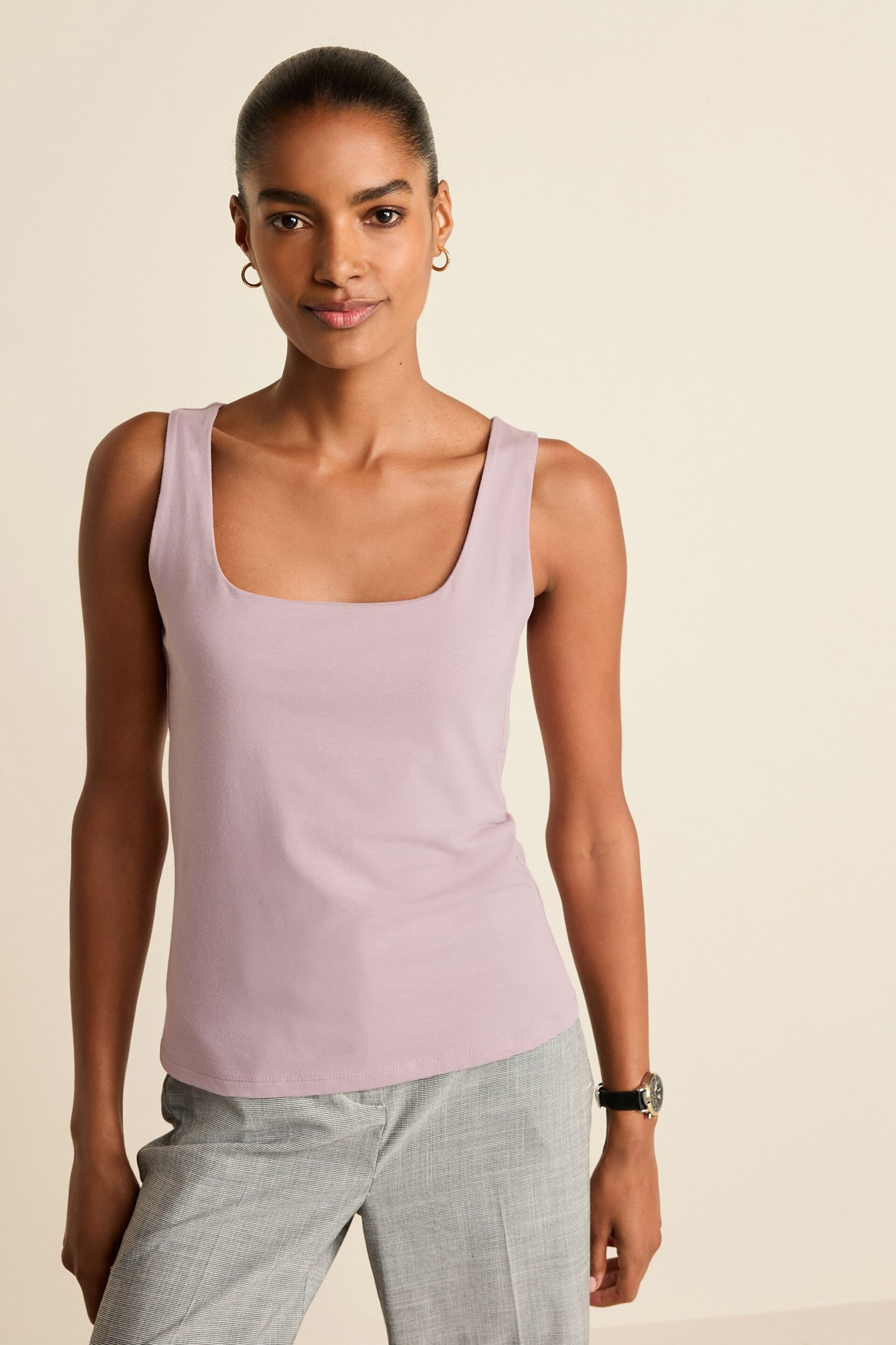 Purple Square Neck Vest - Image 1 of 7