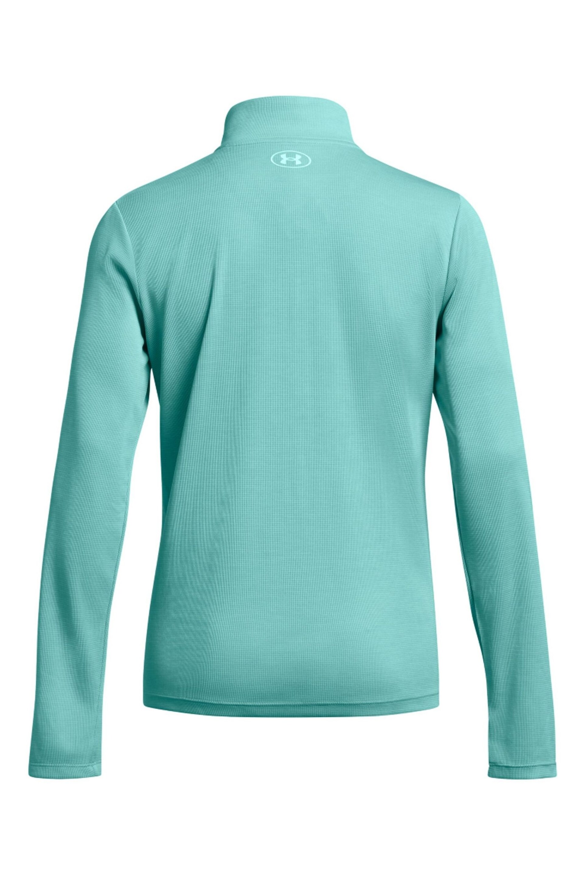 Under Armour Teal Blue Tech 1/4 Zip Sweatshirt - Image 5 of 5