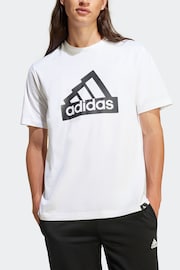 adidas White Modern Essentials Graphic 100% Cotton T-Shirt - Image 5 of 7